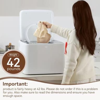 iWash 4.4 Lbs Capacity Countertop AI Fully Automatic Compact Portable Washing Machine - Image 9