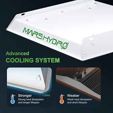 MARS HYDRO TS600 100W LED Grow Light for Beginners, New Diodes Layout Full Spectrum Growing Lamps for Indoor Plants Hydroponic Seed Starting Vegetables Bloom in 2x2 Grow Tent - Image 5
