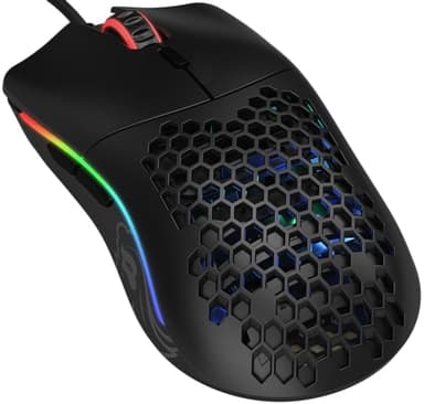 Glorious Model O Wired Gaming Mouse 67g Superlight Honeycomb Design, RGB, Pixart 3360 Sensor, Omron Switches, Ambidextrous - Matte Black - Image 1