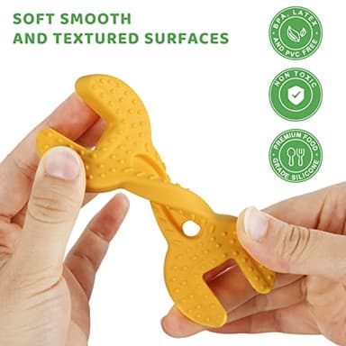 Fu Store 8 Pack Soft Silicone Teething Toys for 0-12Months 6-24 Months Toddlers Infant Hammer Tools Shape Baby Teethers Relief Soothe Babies Gums Set - Image 3
