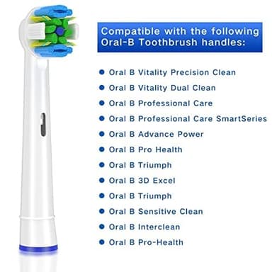 Schallcare Replacement Brush Heads Compatible with Oral B Braun Electric Toothbrush - Floss Toothbrush Head Fits for Oral B Pro 1000 Genius Smart Series (12 Pack) - Image 2