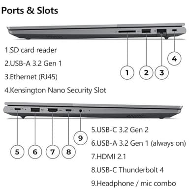 Lenovo 16" FHD Laptop Computers for Home Business Student, 13th Gen Intel Octa-Core i5-13420H (Beat i7-1355U), 32GB DDR5 RAM, 1TB PCIe SSD, WiFi 6, Thunderbolt 4, Fingerprint Reader, W11Pro, Wendbo - Image 8