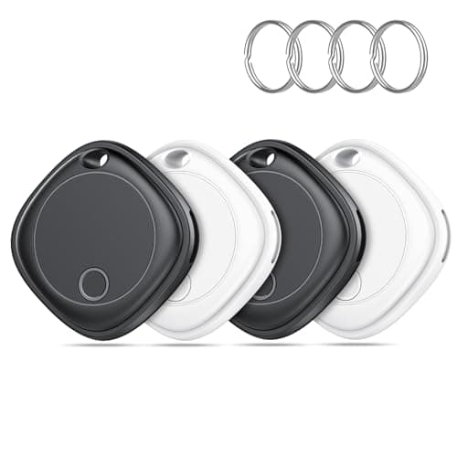 Air Tracker Tags-4 Pack, Bluetooth Tracker Works with Apple Find My APP (iOS Only), Bluetooth Air Tracker Tags Finder and Item Locator for Keys, Bags, Luggage, Pets, Wallet, Replaceable Battery - Image 1