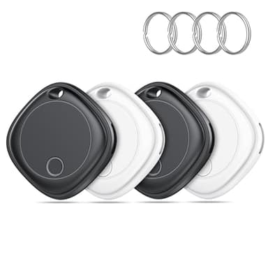 Air Tracker Tags-4 Pack, Bluetooth Tracker Works with Apple Find My APP (iOS Only), Bluetooth Air Tracker Tags Finder and Item Locator for Keys, Bags, Luggage, Pets, Wallet, Replaceable Battery - Image 1