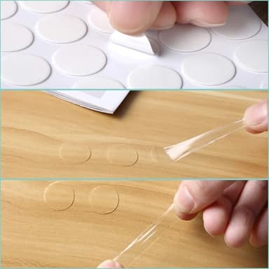 JANYUN 280 Pcs Double Sided Sticky Dot Stickers Removable Round Putty Clear Sticky Tack No Trace Sticky Putty Waterproof Small Stickers for Festival Decoration (20mm, 280) - Image 3