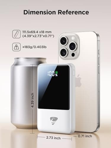 Aioneus Portable Charger, 10000mAh Power Bank 22.5W Fast Charging Portable Charger with Built in Cable Battery Pack USB C Travel Charger for iPhone11 12 13 14 15 16 Samsung GalaxyS24 S23 Android(1 Pk) - Image 2