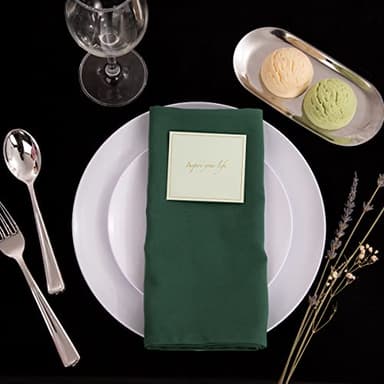 PULOTE 100PCS White Plastic Plates Disposable - Heavyweight 50 White Dinner & 50 Dessert/Salad Plates for Wedding, Party - Image 5