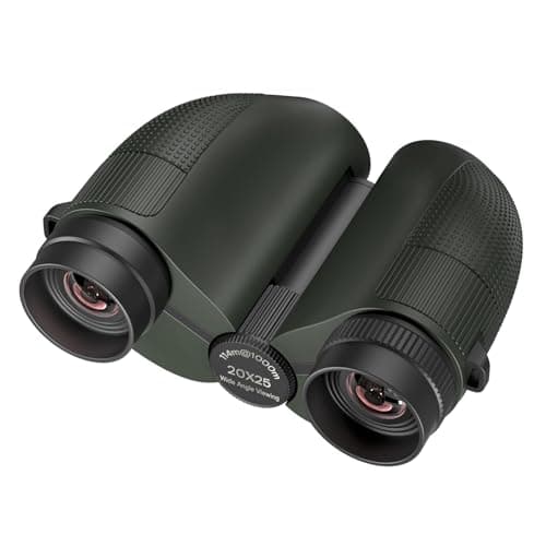 Awvlvwa 20x25 Compact Binoculars for Adults & Kids – High-Powered, Wide Eyepiece, Waterproof Binoculars with Low Light Vision – Perfect for Bird Watching, Outdoor Hunting, and Sightseeing (Green) - Image 1