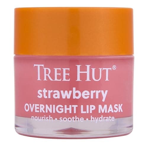 Tree Hut Strawberry Overnight Lip Mask | Leave on Overnight & Wake up to Soft, Hydrated Lips | Elevate your Self Care Routine | .6 oz. - Image 1