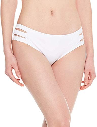 Ocean Blues Women's White Strappy Bikini Bottom Basic Bathing Suit Size X-Large - Image 4