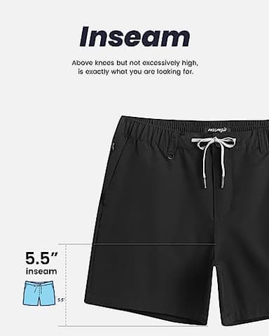 maamgic Men's 5 Inseam Shorts Casual Classic Fit Short Men with Multi-Pocket Mens Workout Shorts Hybrid Quick Dry Shorts Khaki Medium - Image 7