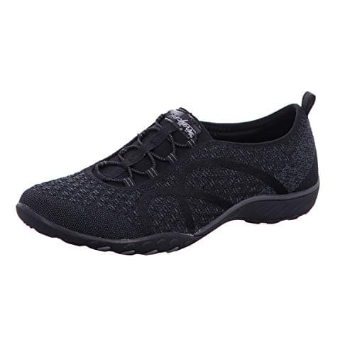 Skechers Women's Breathe-Easy-Fortuneknit Sneaker, Black Knit, 8.5 M US - Image 1