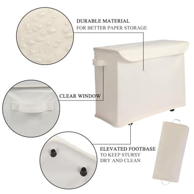 Rlosjin Large Shelf Storage Baskets | Fabric Closet Organizers and Storage Bins with Handles for Home Organization | Decorative Foldable Baskets for Organizing Clothes, Toys, Nursery - Image 2