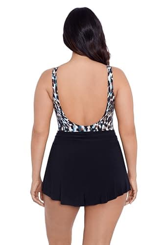 TrimShaper Womens Tummy Control Rebecca Swim Romper with Built in Cups and Bra Support, Leopard in The Mist, 10 - Image 4