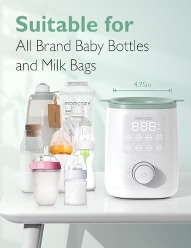 Momcozy Retain Nutrients Bottle Warmer, 9-in-1 Baby Bottle Warmer with Night Light, Accurate Temperature to Preserve Fullest Nutrients in Breast Milk, Bottle Warmers for All Bottles - Image 6