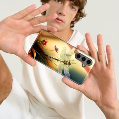 Compatible with Samsung Galaxy S24 FE 5G Case,Case for Samsung Galaxy S24 FE Double-Layer Full Body Drop Protection,Cute Colorful Butterfly and Flower - Image 5