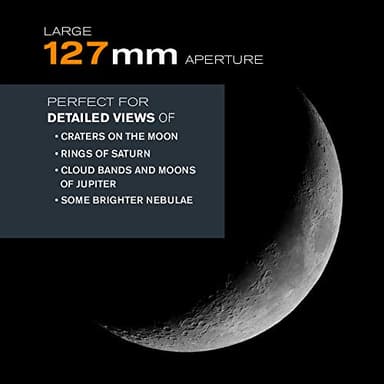 Celestron - PowerSeeker 127EQ Telescope - Manual German Equatorial Telescope for Beginners - Compact and Portable - Bonus Astronomy Software Package - 127mm Aperture - Image 10