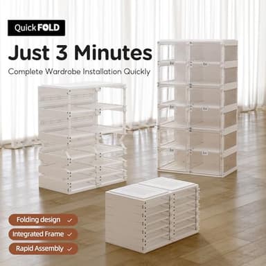 ANTBOX Foldable Shoe Rack,Shoe Organizers for Closet Plastic Shoe Storage Box Space Saving for Entryway, Large Sturdy Stackable Sneaker Cabinet Bins with Magnetic Clear Door 10 Tiers 20 Pairs - Image 5