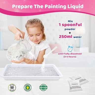 Titoclar Water Marbling Paint for Kids, Art Supplies for Kids,Arts and Crafts for Girls Boys Ages 8-12 6-8 3-5, Birthday Gifts Toys for Girls 3+ Years Old - Image 3