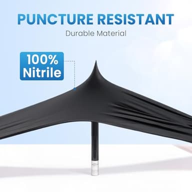 Borje Nitrile Gloves Large, 100 Count Disposable Gloves, Black, Latex-Free Powder-Free, Medical Exam, Food Safe, Cleaning, Cooking - Image 2