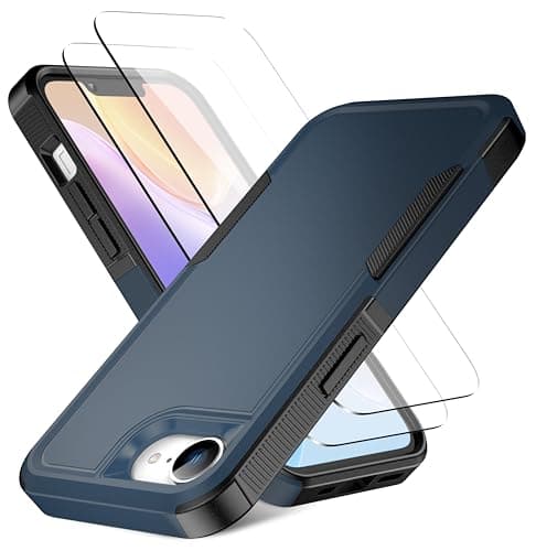 RonShieh for iPhone 16e Case [Shockproof] [Dropproof] [Heavy Duty Protection] [Pocket-Friendly] Slim & Tough Non-Slip Protective Phone Cover for iPhone 16 e 2025 6.1inch, Navy Blue - Image 1