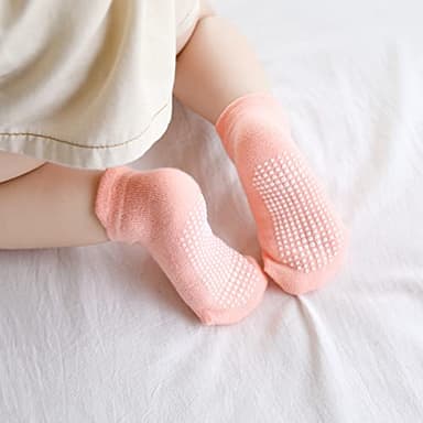 Aroveea Non Slip Grip Ankle Baby Socks 12 Pack for Toddler Boys and Girls Kids,Infant Cute Cotton Baby Socks - Image 6