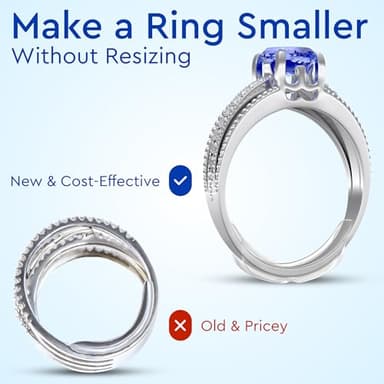 5 STARS UNITED Ring Sizer Adjuster for Loose Rings - 8 Pack Easy-Clip Guards, Fits Flat Bands Up to 8mm, Spacers & Tighteners, Reduces Size by 0.5-1, Invisible Design for Women & Men - Image 7