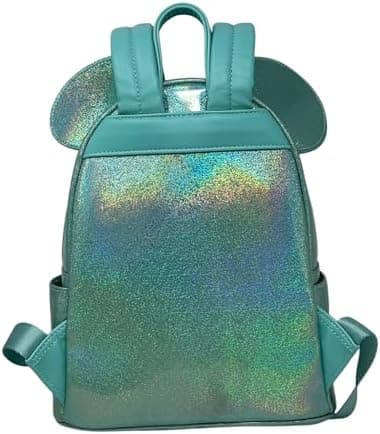 Loungefly Disney Minnie Mouse Glitter Sparkle Womens Double Strap Shoulder Bag Purse - Image 5