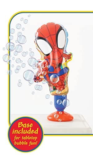 Spider-Man Bubble Machine Amazon Exclusive Huge Inflatable Bubble Machine for Kids Includes a Stand and Bonus 40oz of Bubble Solution 2 in 1 Play Pattern for Maximum Bubble Toy Fun - Image 4