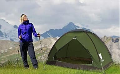 Night Cat Backpacking Tent for One 1 to 2 Persons Lightweight Waterproof Camping Hiking Tent for Adults Kids Scouts Easy Setup Single Layer 2.2x1.2m - Image 2