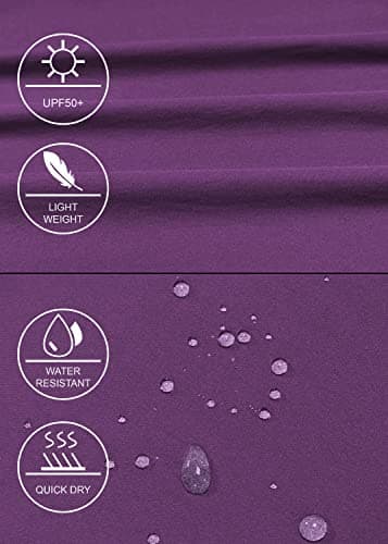 GymBrave Women's Hiking Cargo Pants Quick Dry Outdoor Camping Capris Water Resistant UPF 50 with Zipper Pockets Purple M - Image 5