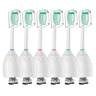Toothbrush Heads for Philips Sonicare Replacement Brush Heads Medium Soft Dupont Bristles Electric Toothbrush Replacement Heads Fit E-Series Essence Xtreme Elite Advance and CleanCare, 6 Pack - Image 1