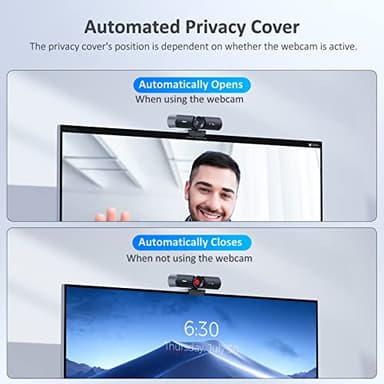NexiGo HelloCam, 1080P Webcam with Windows Hello, True Privacy, Automatic Electronic Shutter, Computer Camera, Microphone, Facial Enhancement, HD USB Web Cam - Image 3