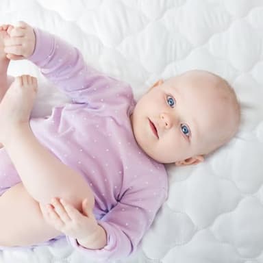 Pack and Play Mattress Pad Sheets Cover Waterproof, Soft Quilted Fit Graco Pamo Babe Pack and Play Mattress Protector 27" X 39", Baby Portable Mini Cribs and Foldable Mattresses Pad - Image 5