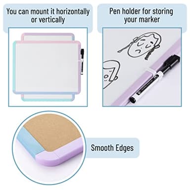 Mr. Pen- Dry Erase Board, 14” x 11” with a Black Dry Erase Marker, Small Mini White Board for Students - Image 4