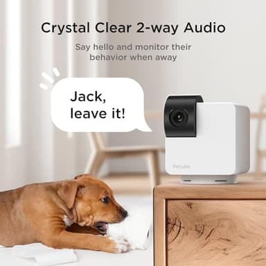 Petcube Cam 360 Camera Interactive WiFi Pet and Home Security Pan-Tilt Camera with Phone App, 1080p HD Video, 360° Rotation, Night Vision, AI Alerts - Image 4
