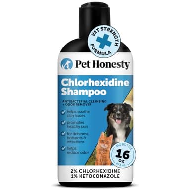 Chlorhexidine Cat & Dog Seasonal Itch Relief Shampoo, for Allergies, Itching, Skin and Coat Supplement, Helps Shedding, Hot Spots, Deodorizing Dog Shampoo & Grooming Supplies,16oz - Image 1