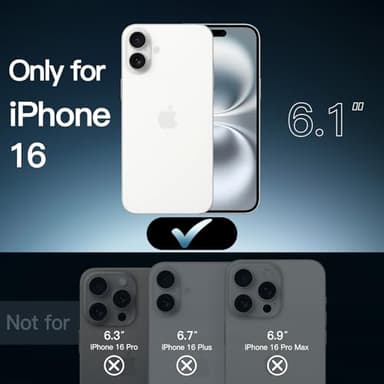 JETech Case for iPhone 16 6.1-Inch, Non-Yellowing Shockproof Phone Bumper Cover, Anti-Scratch Clear Back (Clear) - Image 2