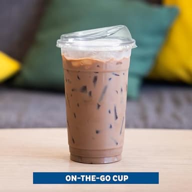 Freshware Clear Plastic Cups with Strawless Sip Lids [100 Cups - 20 oz] Disposable Tumblers for Iced Coffee, Smoothie, Milkshake, Cold Drinks - Image 5