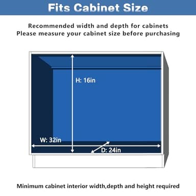 LOVMOR 2 Tier 31½"W x 21½"D, Individual Pull Organizer Kitchen Cabinet Storage Sliding Shelves - Image 4