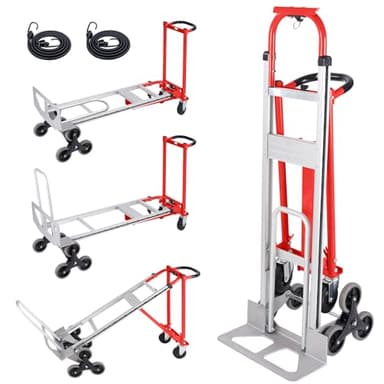 Oyoest 3 in 1 Industrial Convertible Stair Climbing Cart,1000 LBS Capacity Hand Trucks Heavy Duty,Platform Cart Collapsible Dolly for Transport & Moving in Warehouse, Home, Supermarket - Image 1