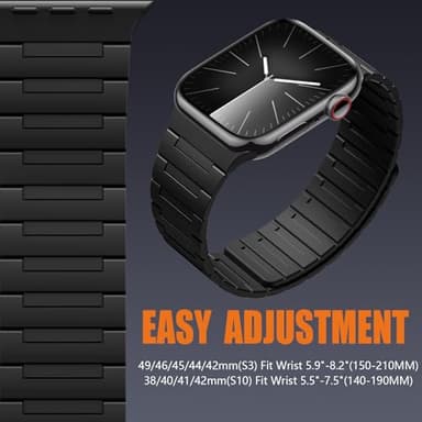 SNBLK Magnetic Watchband Compatible with Apple Watch Bands for Men 44mm 45mm 46mm 49mm 42mm Women, Silicone Sport Strong Magnets Strap for iWatch Series 11 ULTRA 3 ULTRA 2 SE 10 9 8 7 6 5 4 3 1, Black - Image 4