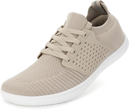 WHITIN Wide Toe Box Shoes for Women Minimus Barefoot Zero Drop Size 8 Taupe Wide Width Minimalist Female Exercise Sneakers Zapatos de Hombre 39 - Image 1
