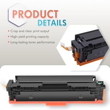206A Toner Cartridges 4 Pack M283fdw M283cdw 206X Set Compatible Replacement for HP 206A 206X Color Laserjet Pro MFP M283fdw M283cdw M283 Pro M255dw Printer Ink High Yield (with Chip-B/C/Y/M) - Image 3