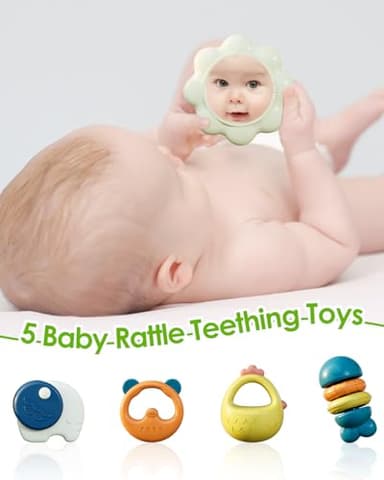 dearlomum Baby Play Mat Gym, Funny Play Piano Tummy Time Activity Mat with 5 Infant Sensory Toys, Music and Lights, Boy & Girl Gifts for Newborns 0 to 3 6 9 12 Months (Green) - Image 6