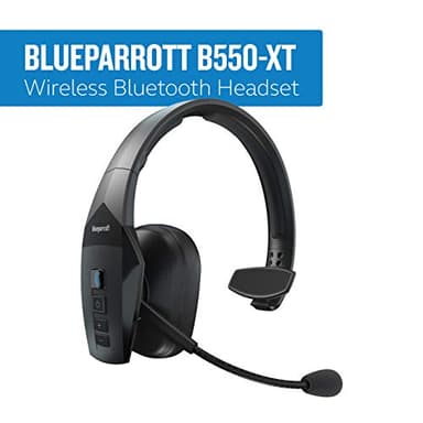 BlueParrott B550-XT Mono Bluetooth Wireless Headphones 96% Noise Canceling Over Head Trucker Headset with Mic, 100% Voice Control, IP54-Rated Protection, 24 hrs. Talk Time, Black - Image 2