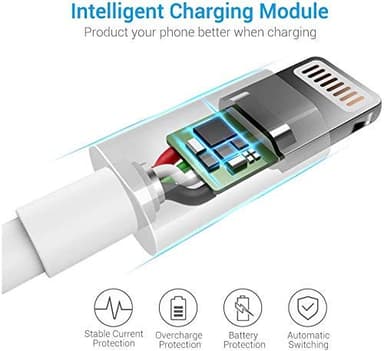 Lightning Cable MFi Certified - iPhone Charger 3Pack 6FT Lightning to USB A Charging Cable Cord Compatible with iPhone 14 13 12 Mini Pro Max SE 11 Xs Max XR X 8 7 6 Plus 5S iPad Pro Airpods - White - Image 3