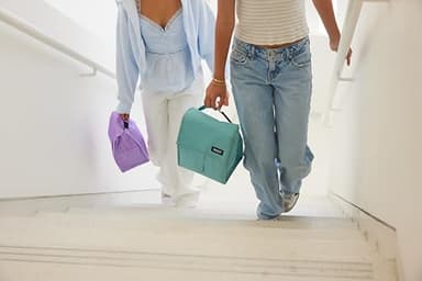 Packit® Freezable Lunch Bag, True Blue, Built with ECOFREEZE® Technology, Foldable, Reusable, Zip and Velcro Closure with Buckle Handle, Designed for Work Lunches and Fresh Lunch On the Go - Image 9