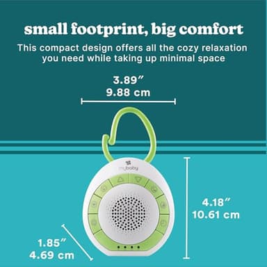 MyBaby Baby Sound Machine - White Noise Sound Machine for Baby, Travel, Nursery and On The Go - 4 Soothing Sounds, Integrated Clip, Small and Lightweight - Great for Baby Registry Gift - Image 3