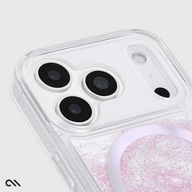 Case-Mate Soap Bubble iPhone 17 Pro Case [Compatible with MagSafe] - Liquid Glitter Phone Case with 12ft Drop Protection - Premium Magnetic Cover for iPhone 17 Pro - Iridescent Waterfall - Image 7